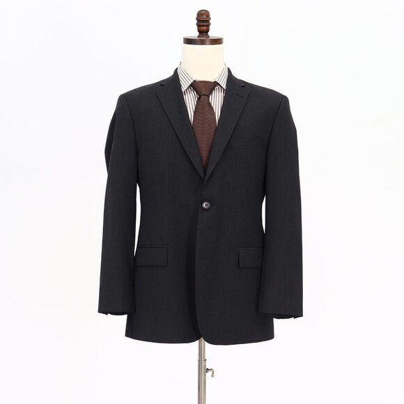 Hugo Boss 40R Gray Striped 2-Button Sport Coat Blazer Jacket O661